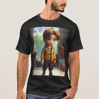 4D Full-Body Photographic Chibi Boy T-Shirt