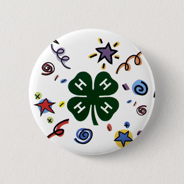 4H! 6 CM ROUND BADGE (Front)