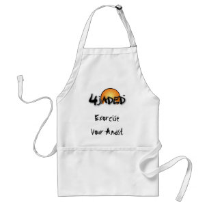 4Jaded Apron Standard White w/Text