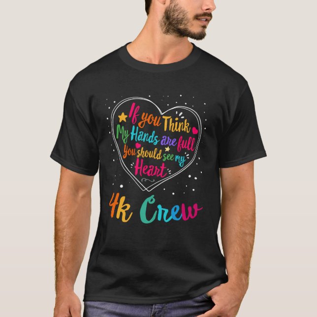 4K Crew Appreciation Week Back to School Heart T-Shirt (Front)