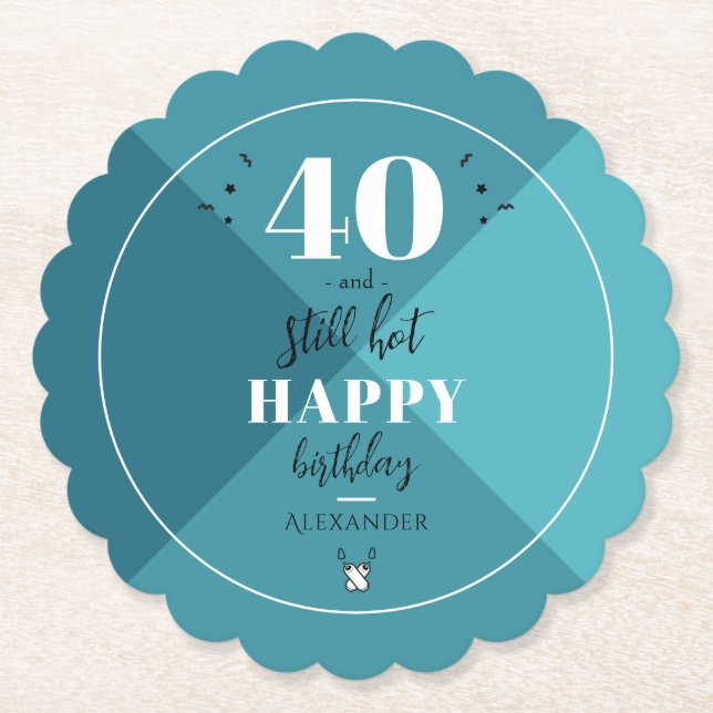 4O and still hot Paper Coaster (Front)