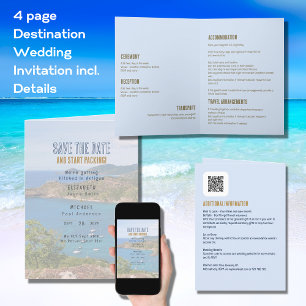 4pg Destination PHOTO Wedding with ALL Details Inc Card