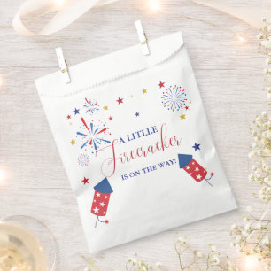 4t of July Independence firecracker Baby Shower  Favour Bags