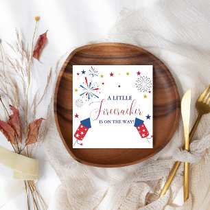 4t of July Independence firecracker Baby Shower  Napkin
