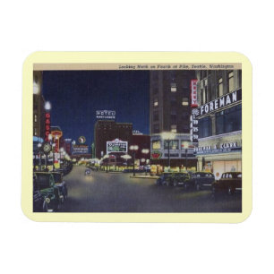 4th and Pike, Seattle, Washington Vintage Magnet