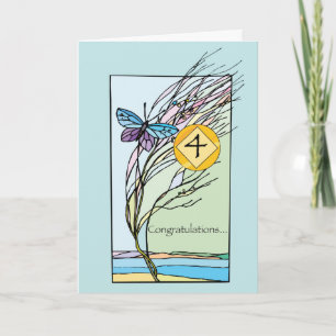 4th Anniversary 12 Step Recovery Support, Encourag Card