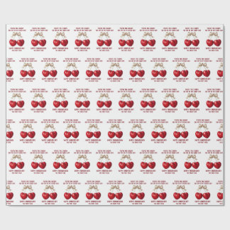 4th Anniversary Card, Fruit Anniversary Ornament Wrapping Paper