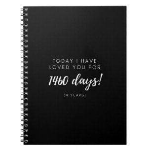 4th Anniversary Gift for Boyfriend Girlfriend Notebook