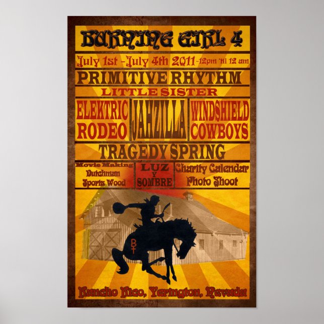 4th Annual Burning Girl 2011 Poster (Front)