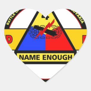 4TH ARMORED DIVISION "BREAKTHROUGH" HEART STICKER