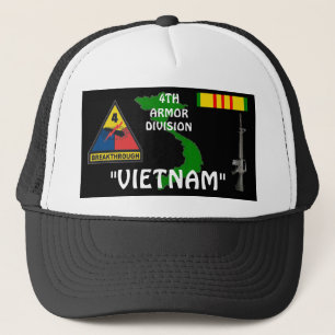 4th Armour Division Vietnam Veteran Ball Caps