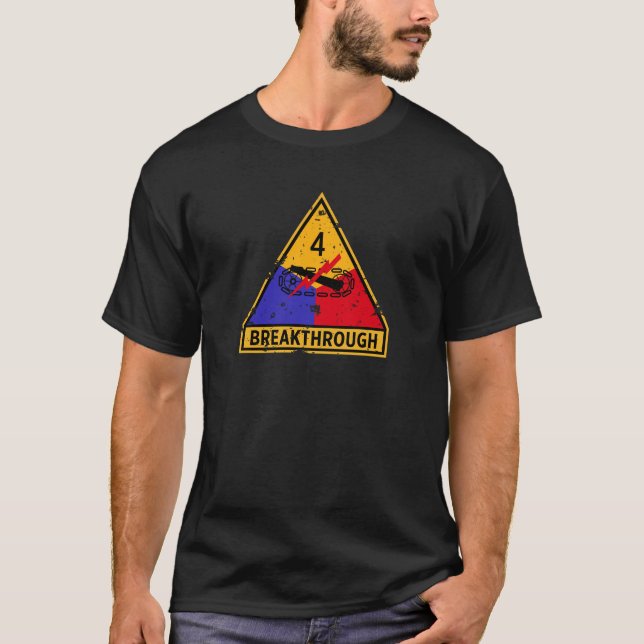 4th Armoured Division "Breakthrough" Grunge T-Shirt (Front)