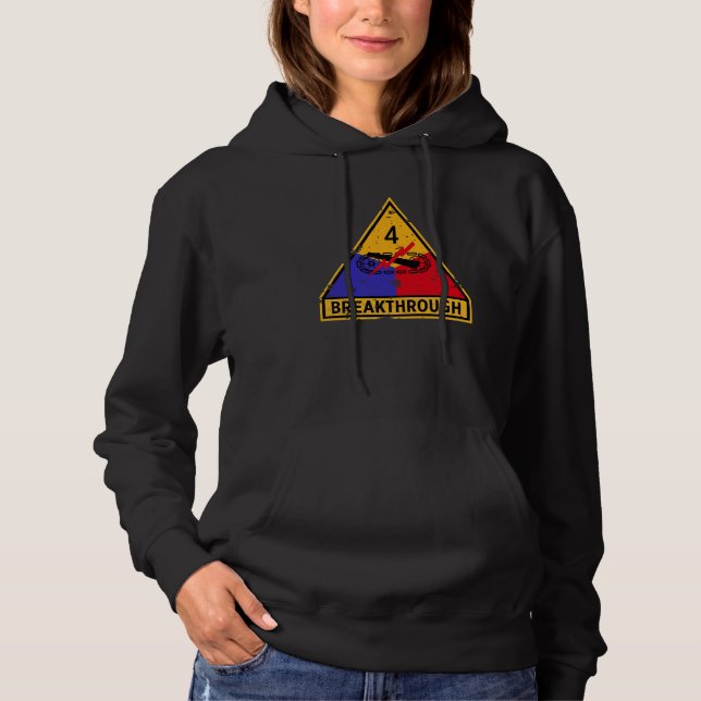 4th Armoured Division "Breakthrough" Grunge Women Hoodie (Front)