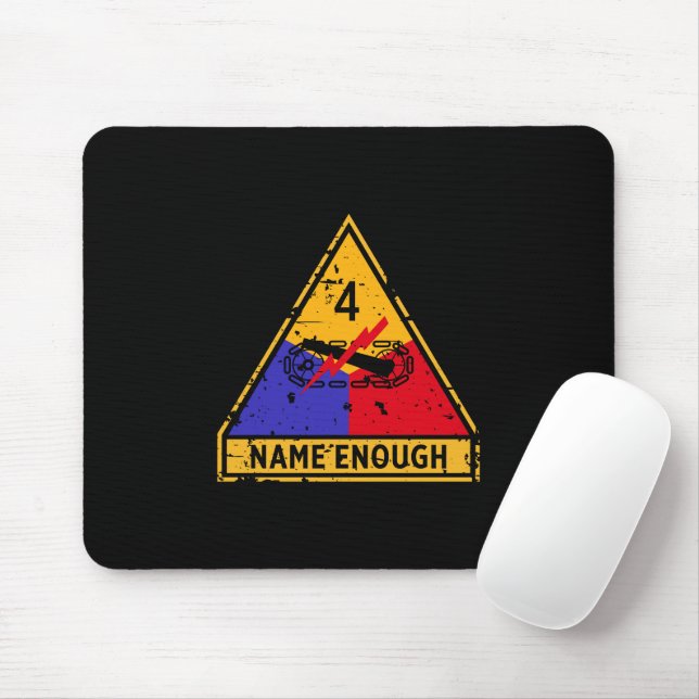 4th Armoured Division "Name Enough" Mouse Mat (With Mouse)