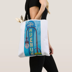 4th Ave. Marquee & La Mex Anchorage Icon Tote Bag
