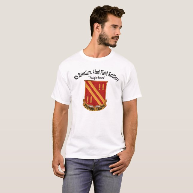4th Battalion, 42nd Artillery "Straight Arrow" T-Shirt (Front Full)