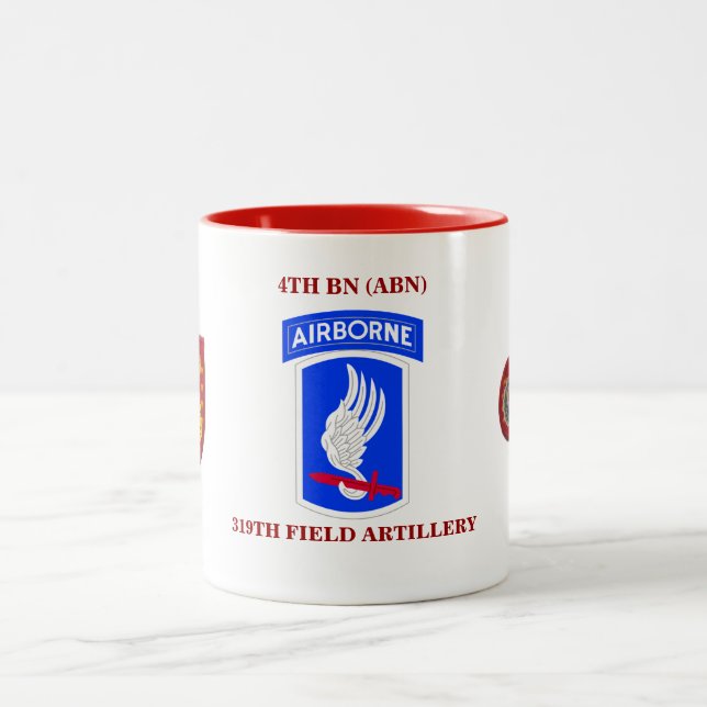 4TH BATTALION (ABN) 319TH FIELD ARTILLERY MUG (Center)