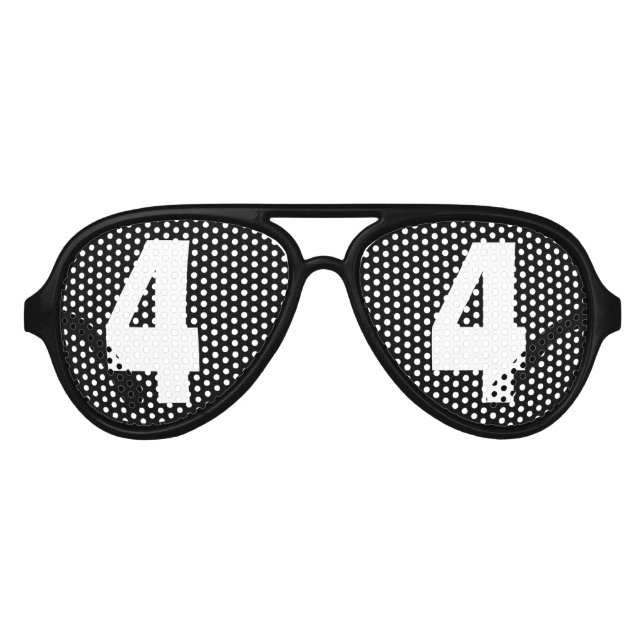 4TH BIRTHDAY age 4 PARTY kids SUNGLASSES  (Front)
