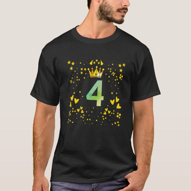 4th birthday anniversaries   T-Shirt (Front)