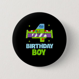 4th Birthday Boy Toy Lover Funny 4 Year Old Story 6 Cm Round Badge