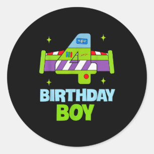 4th Birthday Boy Toy Lover Funny 4 Year Old Story Classic Round Sticker