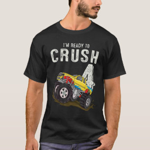 4th Birthday  Boys I'm Ready To Crush 4 Monster Tr T-Shirt