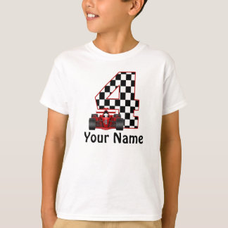 4th Birthday Boys Race Car T-Shirt