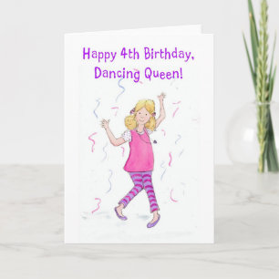 4th Birthday Card for Girl
