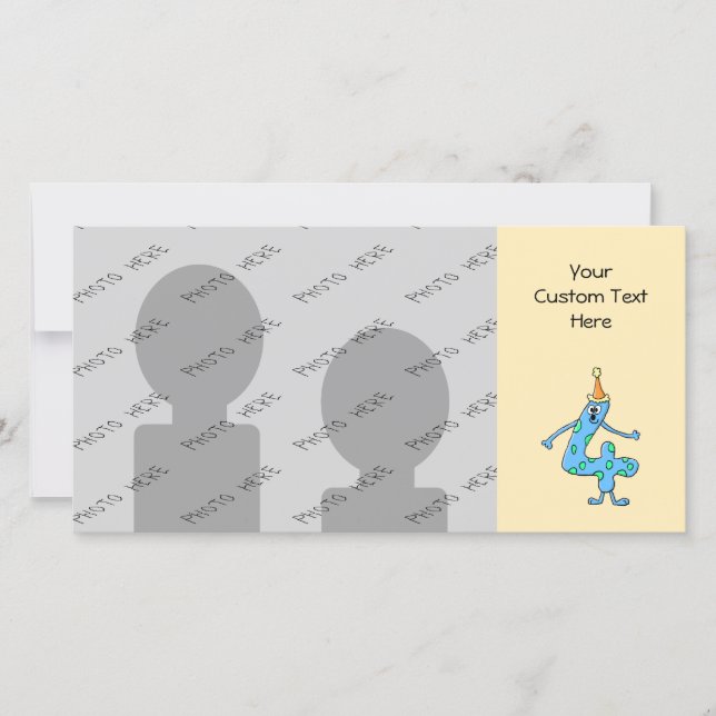 4th Birthday Cartoon. (Front)