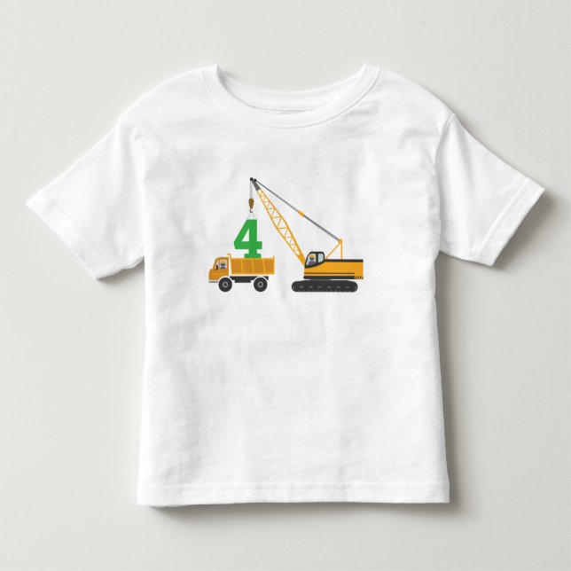 4th Birthday Construction Tee (Front)