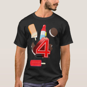 4th Birthday Crew Ice Cream Truck Im 4 Bday Ice Cr T-Shirt