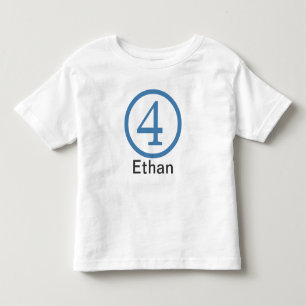 4th Birthday Customisable T-Shirt Boy