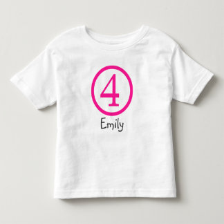 4th Birthday Customisable T-Shirt Girl