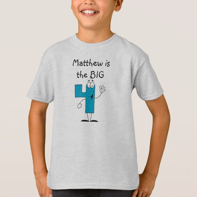 4th Birthday Customised  Tshirt (Front)
