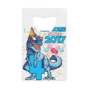 4th Birthday Dinosaur 4 Year Old Boy Kids Awesome