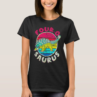 4th Birthday Four O Saurus I Ankylosaurus I Family T-Shirt