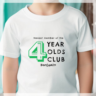 4th Birthday Four Year Old Personalised Toddler T-Shirt