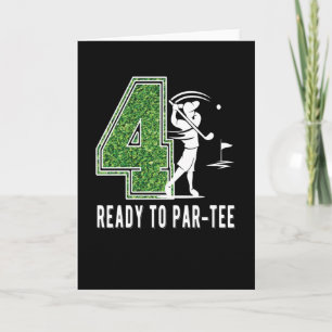 4th Birthday Gift Golf Player 4 Year Old Boy Card