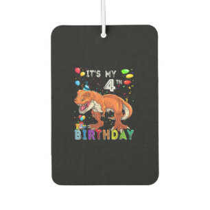 4th Birthday Gifts Kids Boys Dino T Rex Dinosaur Car Air Freshener