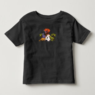 4th birthday girl boy Dino Dinosaurs  4 years old Toddler T-Shirt