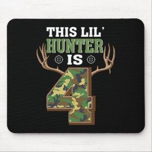 4th Birthday Hunting Deer 4 Year Old Hunter 1 Mouse Mat