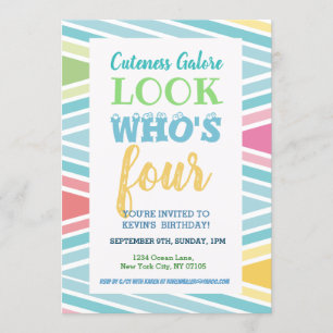 4th Birthday Invitation Sayings