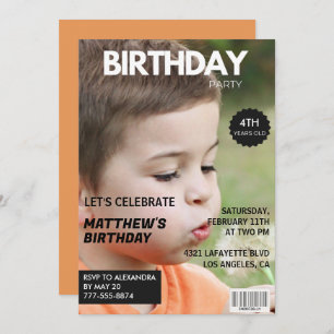 4th birthday invitations for him Magazine Cover