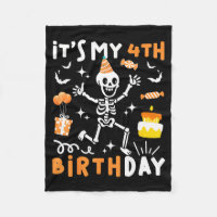 4th birthday kids funny skeleton 4th birthday
