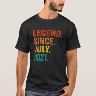 4th Birthday Legend Since July 2021 4 Years Old Vi T-Shirt