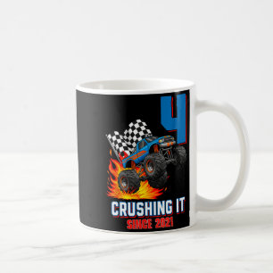 4th Birthday Monster Truck 4 Year Old Boy Born 202 Coffee Mug