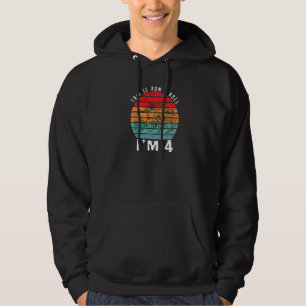 4th Birthday Monster Truck 4 Years Old Vintage Re Hoodie