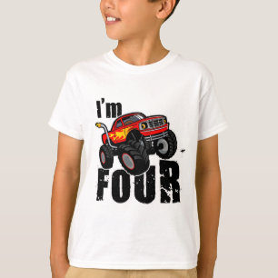 4th Birthday Monster Truck T-Shirt