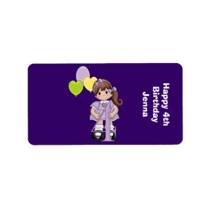 4th Birthday Nugget Miniature Candy Wrapper Label