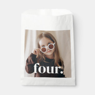 4th Birthday Photo - four Favour Bags